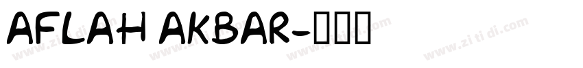 Aflah Akbar字体转换